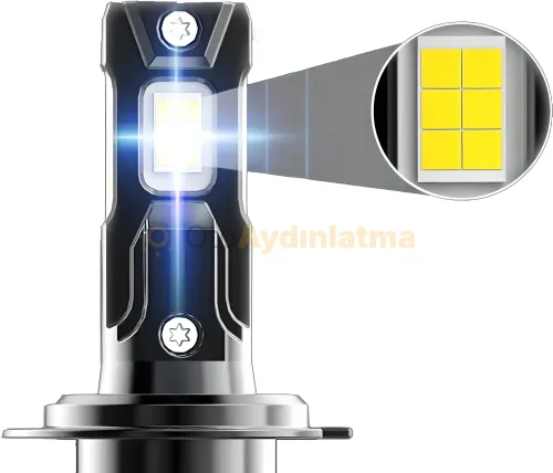 Kia Soul 2 led uzun far ampulü - Femex Super More H4 LED Xenon 28000 Lümen 7545 CSP Chipset