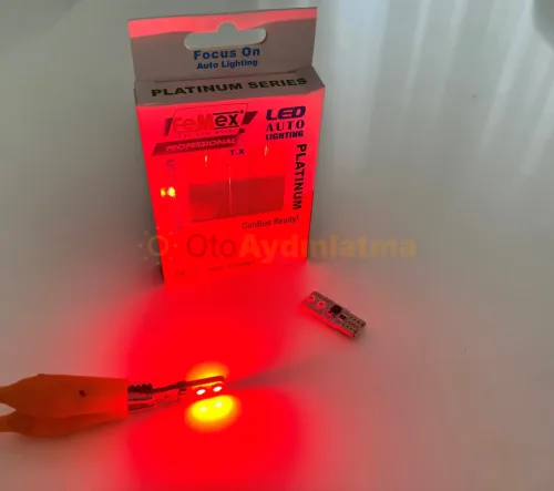 Ford Focus 4 led ön park ampulü - Femex T10 LED Ampul Platinum - W5W 4SMD 3030 Chip Kırmızı