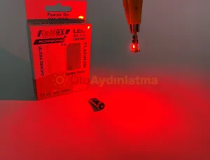 Femex T10 LED Ampul Platinum - W5W 3SMD Osram Chipset Kırmızı - Femex