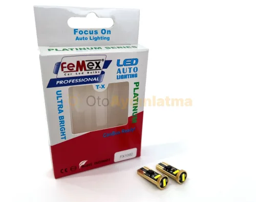 Volvo XC70 2 led ön park ampulü - Femex T10 LED Ampul Platinum - W5W 3SMD CSP Chipset Beyaz