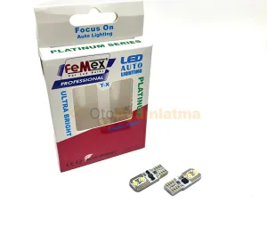 Femex T10 LED Ampul Platinum - W5W 4SMD 3030 Chip Beyaz - Femex