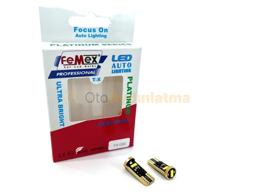 Volvo XC70 2 led ön park ampulü - Femex T10 LED Ampul Platinum - W5W 3SMD CSP Chipset Beyaz