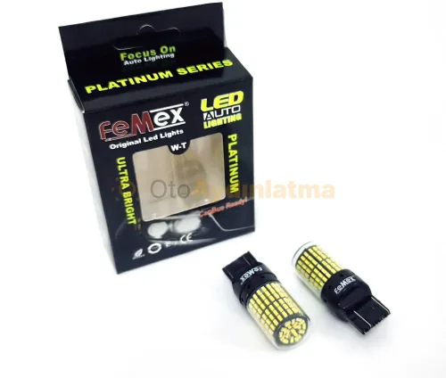 Volkswagen Touareg 2 Makyajlı gündüz farı led ampulü - Femex T20 LED Ampul Platinum - W21W 144SMD 4014 Chip Beyaz
