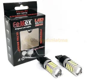 Femex T20 LED Ampul Premium - W21W 66SMD 2835 Chip Beyaz - Femex