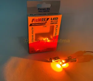 Femex T10 LED Ampul Platinum - W5W 3SMD CSP Chipset Turuncu - Femex