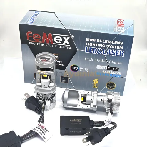 Nissan Micra K13 led kısa far ampulü - Femex Pro Mercekli H4 LED Xenon 22000 Lümen Mini Bi-LED