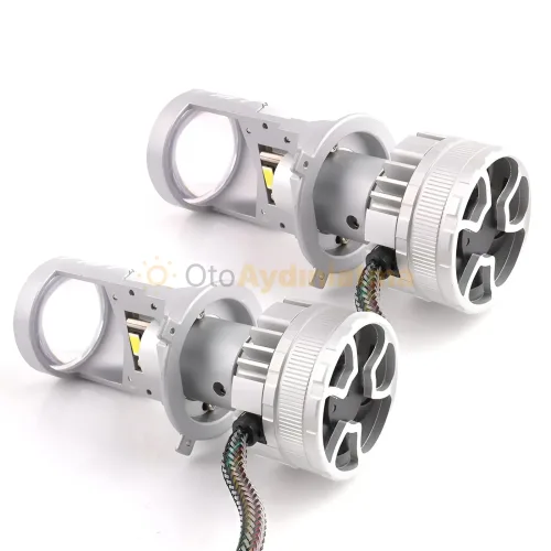 Nissan Micra K13 led kısa far ampulü - Femex Pro Mercekli H4 LED Xenon 22000 Lümen Mini Bi-LED