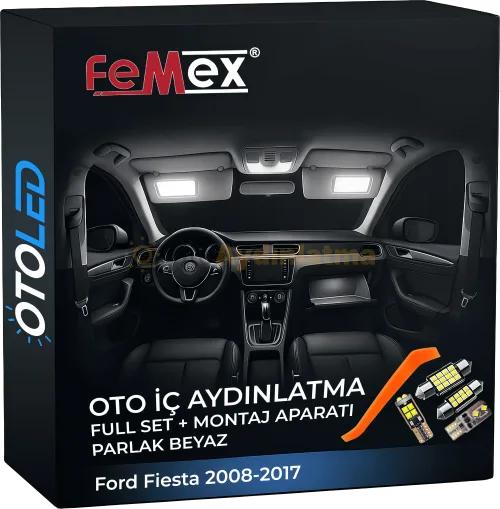 Ford Fiesta 7 i̇ç aydınlatma seti led ampulü - Ford Fiesta 2008-2017 LED Iç Aydınlatma Seti