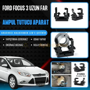 Ford Focus 3 Uzun Far LED Ampul Sabitleme Aparatı - OtoLED
