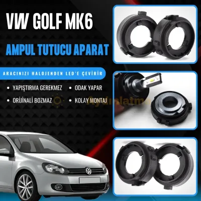 Volkswagen Golf 6 led ampul sabitleme aparatı - Volkswagen Golf 6 Kısa Far LED Ampul Sabitleme Aparatı (Kablosuz)