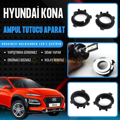 Hyundai Kona led ampul sabitleme aparatı - Hyundai Kona Kısa Far LED Ampul Sabitleme Aparatı