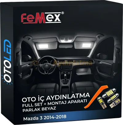 Mazda 3 i̇ç aydınlatma seti led ampulü