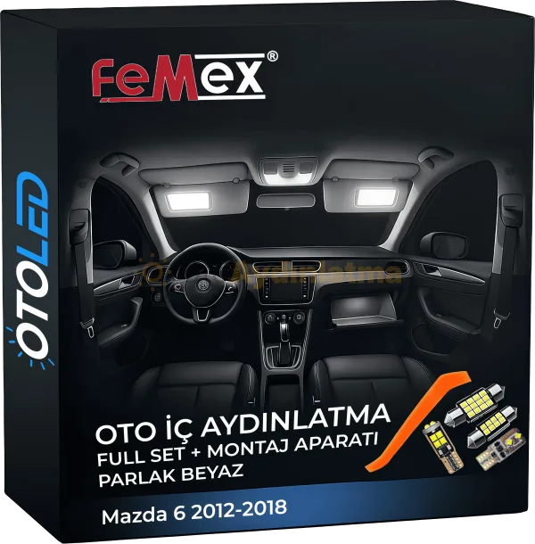 Mazda 6 İç Aydınlatma Seti LED ampul kategorisi