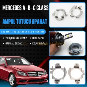 Mercedes-Benz B Serisi W246 led ampul sabitleme aparatı - Mercedes A B Ve C Class Kısa Ve Uzun Far LED Ampul Sabitleme Aparatı