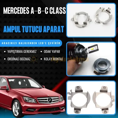 Mercedes-Benz B Serisi W246 led ampul sabitleme aparatı - Mercedes A B Ve C Class Kısa Ve Uzun Far LED Ampul Sabitleme Aparatı