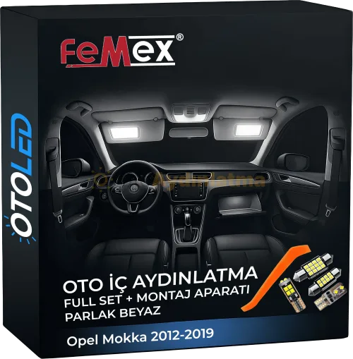 Opel Mokka i̇ç aydınlatma seti led ampulü - Opel Mokka 2012-2019 LED Iç Aydınlatma Seti