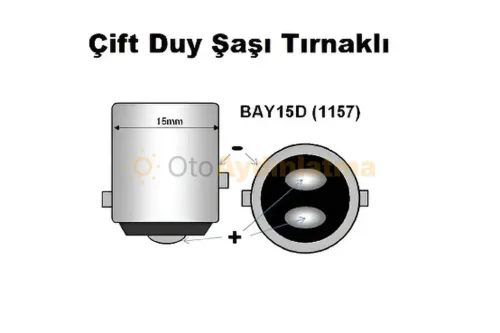 Fiat Ulysse stop / fren led ampulü - Femex Fanlı LED Stop Ampulü P21W/5W - 1157 BAY15D Koyu Kırmızı