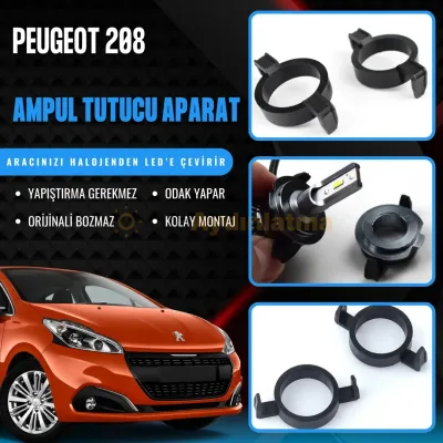 Peugeot 208 led ampul sabitleme aparatı - Peugeot 208 Kısa Far LED Ampul Sabitleme Aparatı