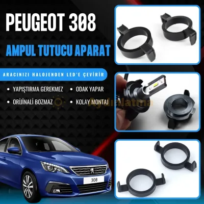 Peugeot 308 2 led ampul sabitleme aparatı - Peugeot 308 Kısa Far LED Ampul Sabitleme Aparatı