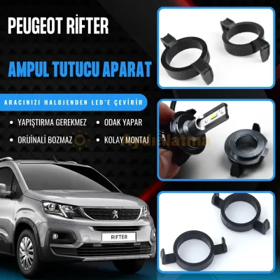Peugeot Rifter led ampul sabitleme aparatı - Peugeot Rifter Kısa Far LED Ampul Sabitleme Aparatı