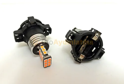 Renault Clio 4 led sinyal ampulü - Femex PY24W LED Ampul Platinum 24SMD 3030 Chip Turuncu