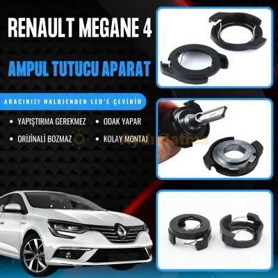 Renault Megane 4 Faz 2 led ampul sabitleme aparatı - Renault Megane 4 Kısa Far LED Ampul Sabitleme Aparatı