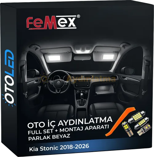 Kia Stonic i̇ç aydınlatma seti led ampulü - Kia Stonic 2018-2026 LED Iç Aydınlatma Seti