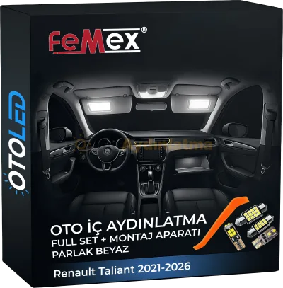 Renault Taliant i̇ç aydınlatma seti led ampulü