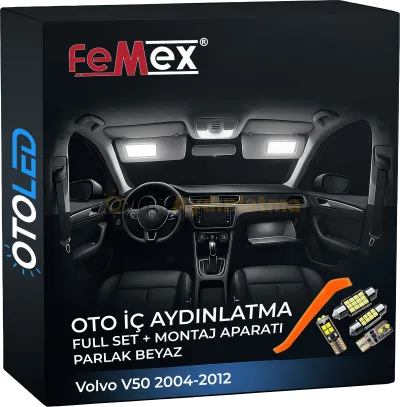 Volvo V50 Makyajlı i̇ç aydınlatma seti led ampulü