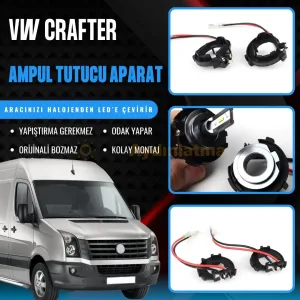 Volkswagen Crafter Kısa Far LED Ampul Sabitleme Aparatı (Kablolu) - OtoLED