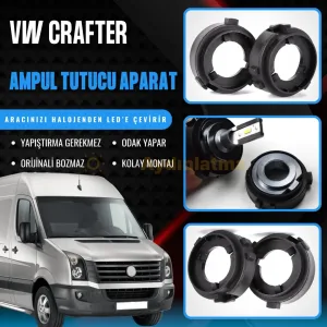 Volkswagen Crafter Kısa Far LED Ampul Sabitleme Aparatı (Kablosuz) - OtoLED